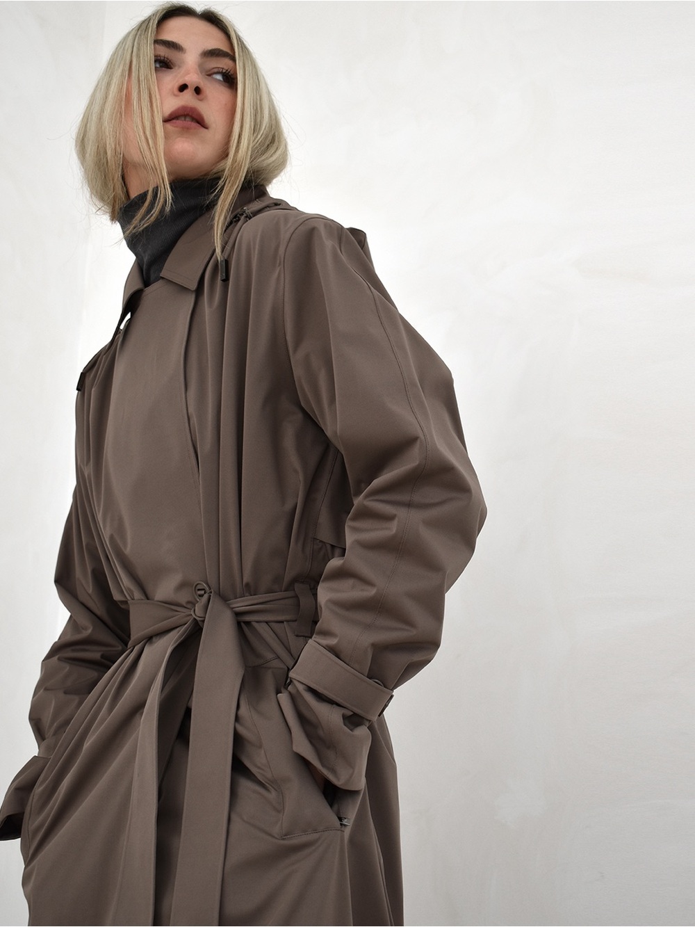 PROTECTED SPECIES Taupe Hooded Jacket Size 2 VGUC